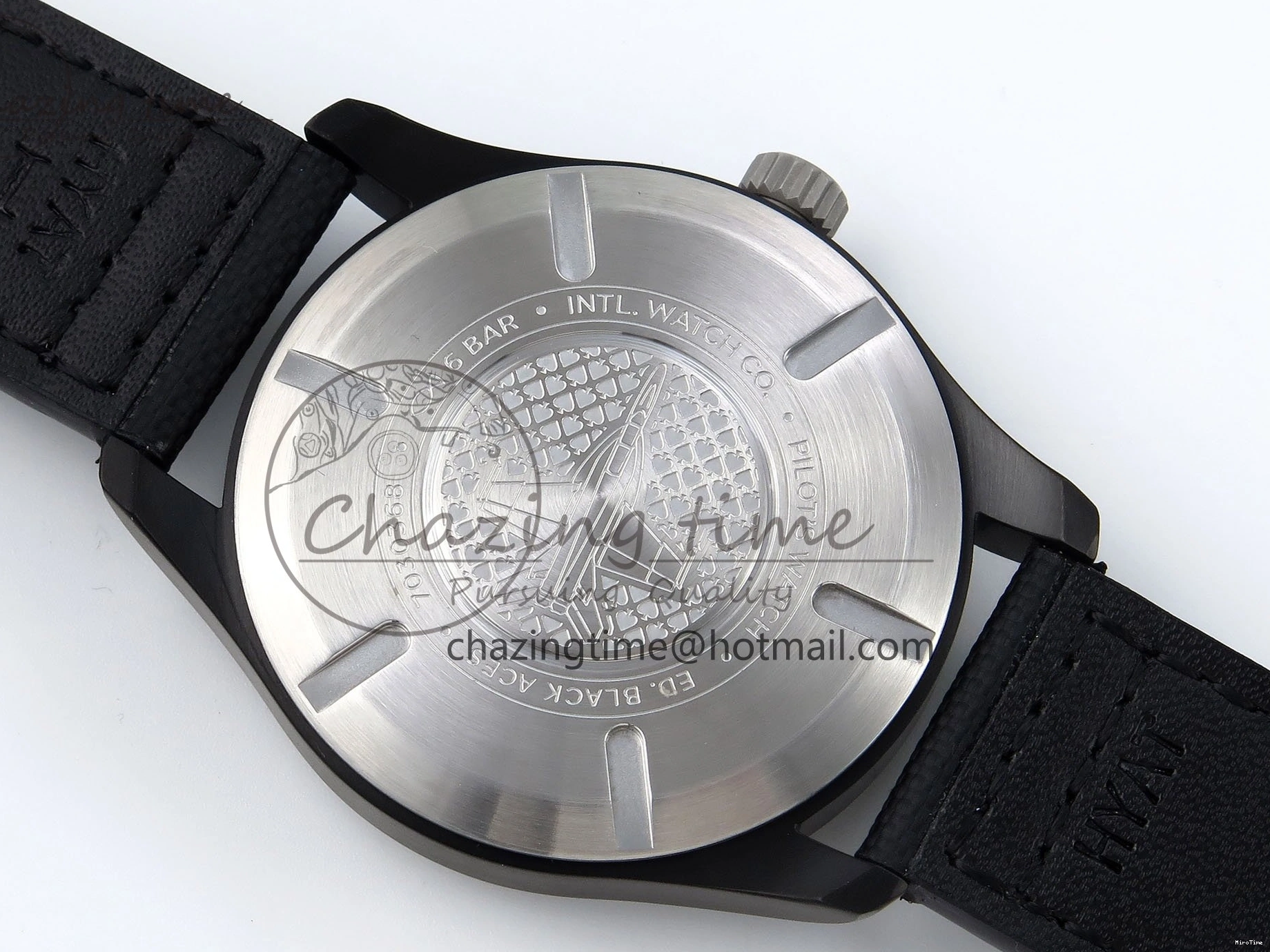 MIROTIME 0521 Pilot Black Ace BLSF 1:1 Best Edition White Lume Dial on Black Nylon Strap MIYOTA OnTrend 7021